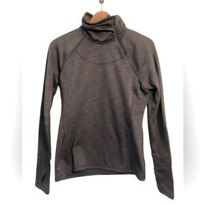 Athleta Blue Rushcreek 1/4 Zip Sweatshirt Womens Medium Fleece Top. Style 930275